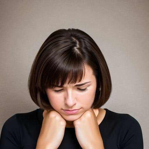 menopausic woman suffering migraine pain - face discomfort
